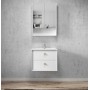 Boston Matte White Shaving Cabinet With Undershelf 600